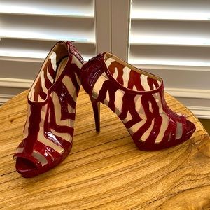 Women’s designer shoes.  Brand new and never worn.  US size 7.5.  Euro size 38.